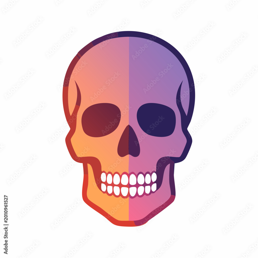 Obraz premium Gradient Skull Icon