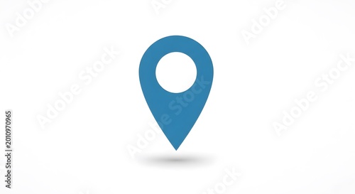 Free Download Blue map pin icon, a universal symbol for location, destination, and geographical positioning, rendered with a clean design on a crisp white background - GFXLoad