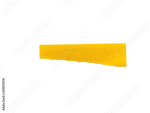 Slika na platnu Modern yellow geometric arrow pointing to the right on clean background