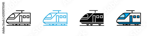 Canvastavla Bullet train multi - style icon design concept