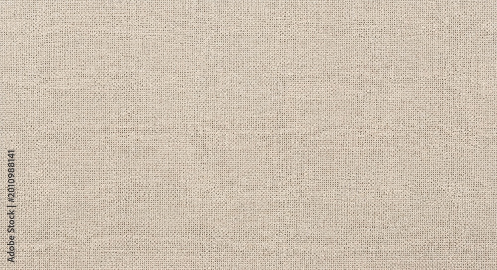 Fototapeta premium High resolution neutral beige linen fabric texture with a coarse woven crosshatch Wallpaper Background image