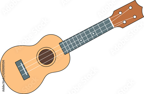 Fotografía Wooden Ukulele With Four Strings guitar musical instrument