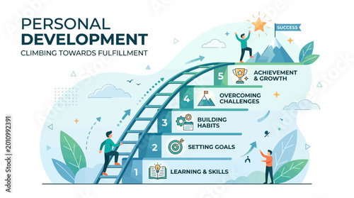 Infographic illustrating personal development and growth.