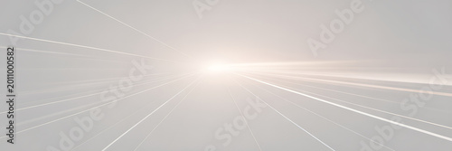 Bright sun shining through white lines on a gray background with rays of light