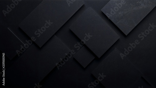 Dark geometric overlapping shapes with shadows for background design