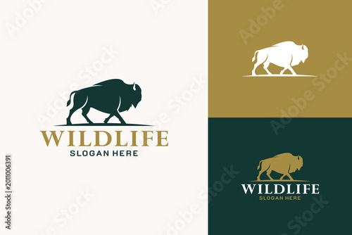 Bison Wildlife Logo Template