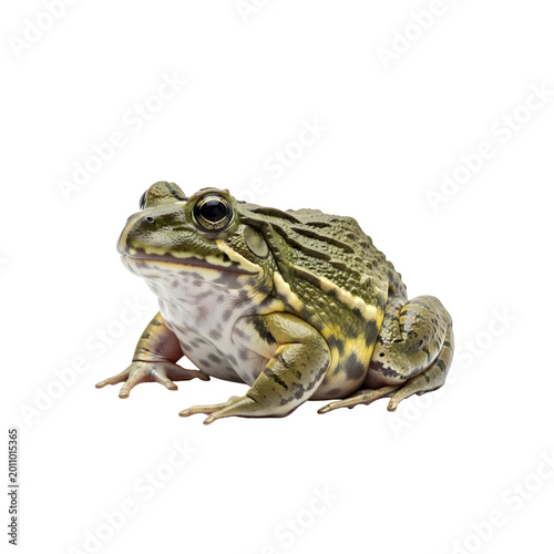 Isolated Pixie Frog (African Bullfrog) on Transparent PNG Cutout – No People, High Detail Amphibian Wildlife Stock Image