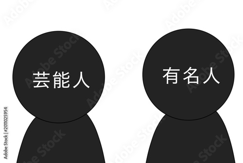Fotografia Celebrities famous people pictograms silhouettes illustrations芸能人 有名人 ピクトグラム シルエ