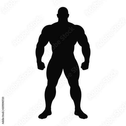 Strongman Powerlifting Strength Training Fitness Vector, Silhouette, Illustration