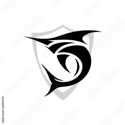 Abstract marlin fish logos in modern style. Perfect for brand identity, business logo, startup and corporate design use.