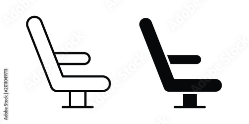 Cuadro en lienzo Airplane seat icon vector design and illustration.