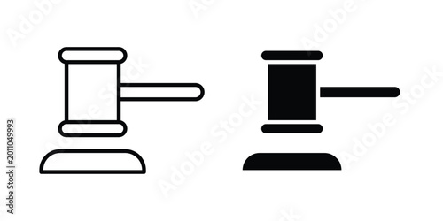 Foto Auction icon vector design and illustration.