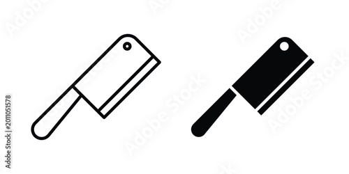 Tableau sur toile Butcher knife icon vector design and illustration.
