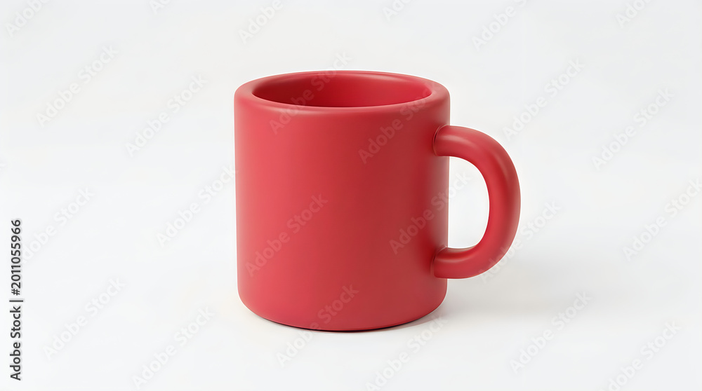 Fototapeta premium Red plastic cup icon isolated on white background
