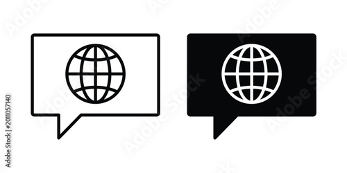 Fotografie Language icon vector design and illustration.