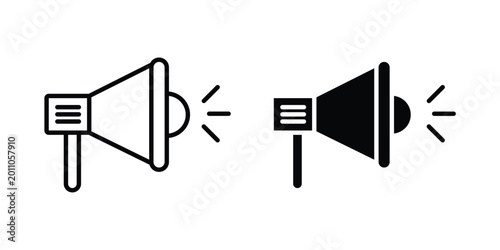 Canvas Print Megaphone speaker icon vector design and illustration.