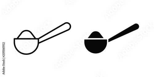 Εκτύπωση καμβά Teaspoon icon vector design and illustration.