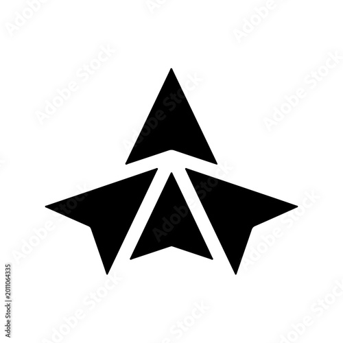 Free Download Triangular arrows forming upward motion symbol clean modern growth logo design Vector illustration - GFXLoad