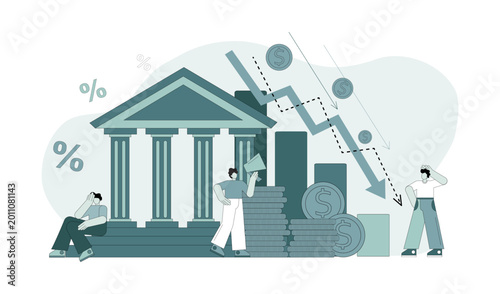 Bild auf Leinwand Financial crisis