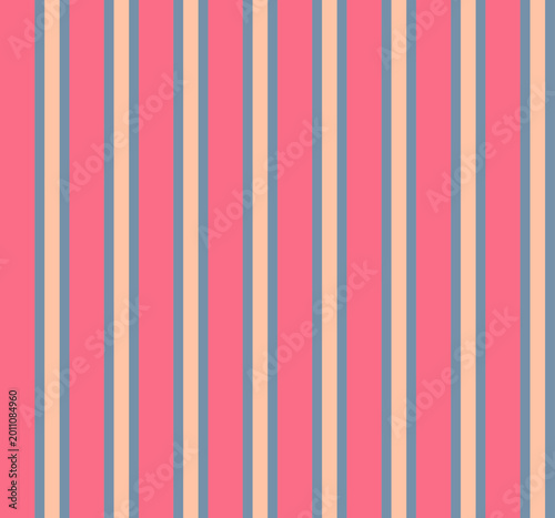 Seamless textile texture with vertical stripes in pink, beige, and blue.