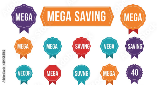 Φωτογραφία Mega Saving Badges & Labels - Discount, Sale, Offer, Price Tags, Vector Icons