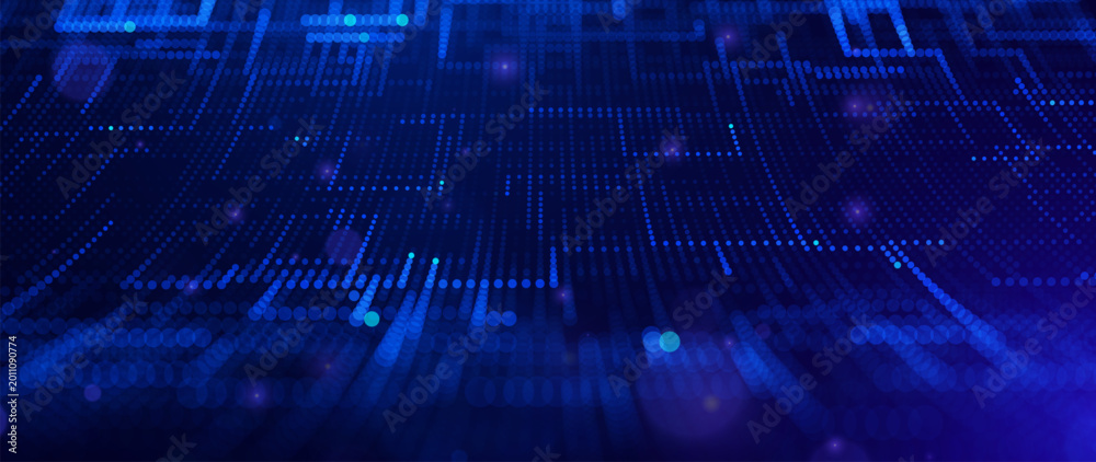 Obraz premium Cutting Edge AI Data Flow in Digital Technology Abstract Illustration - Tech Industry Backdrop with Lines and Patterns Emphasizing Seamless Integration. Tech Background Vector.