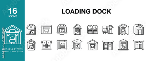 Obraz na płótnie Loading Dock icon set