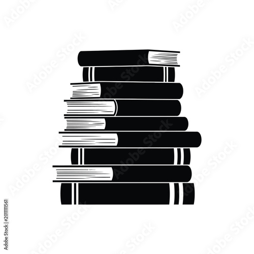 Canvastavla Stack of black hardcover books.