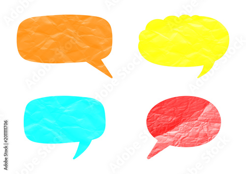Colorful speech bubble set