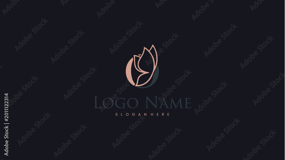 Obraz premium Minimalist Butterfly Logo Design Template