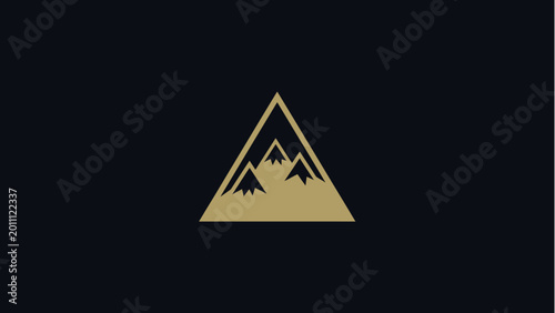Minimalist Triangle Mountain Logo Design