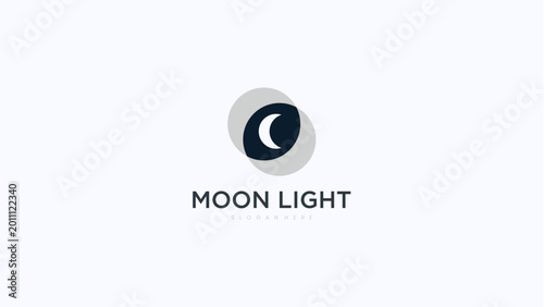 Minimalist Moon Light Logo Design