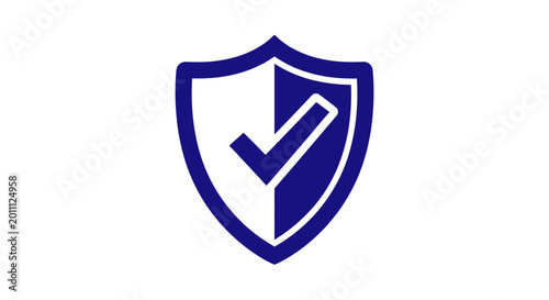 Free Download A blue shield with a white interior and a checkmark inside is shown. - GFXLoad