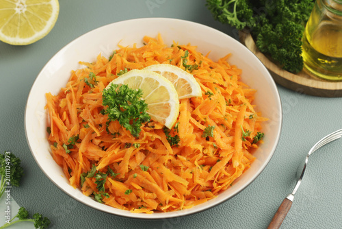 Photos Salad Carrotes rapees - traditional French dish made of carrots