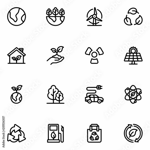 set of icons Ecology 