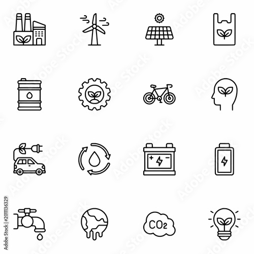 set of icons Ecology 