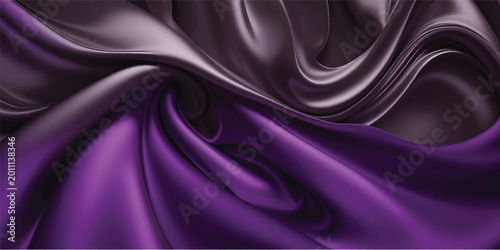 Εκτύπωση καμβά Elegant purple silk and violet satin fabric background featuring smooth luxury t
