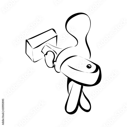 Figur mit Stempel 