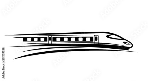 Canvastavla High Speed Train Traveling Fast.
