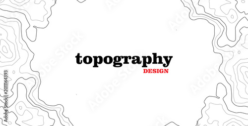 The stylized topographic map illustration
