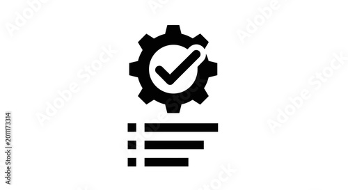 Foto Gear icon with check mark.