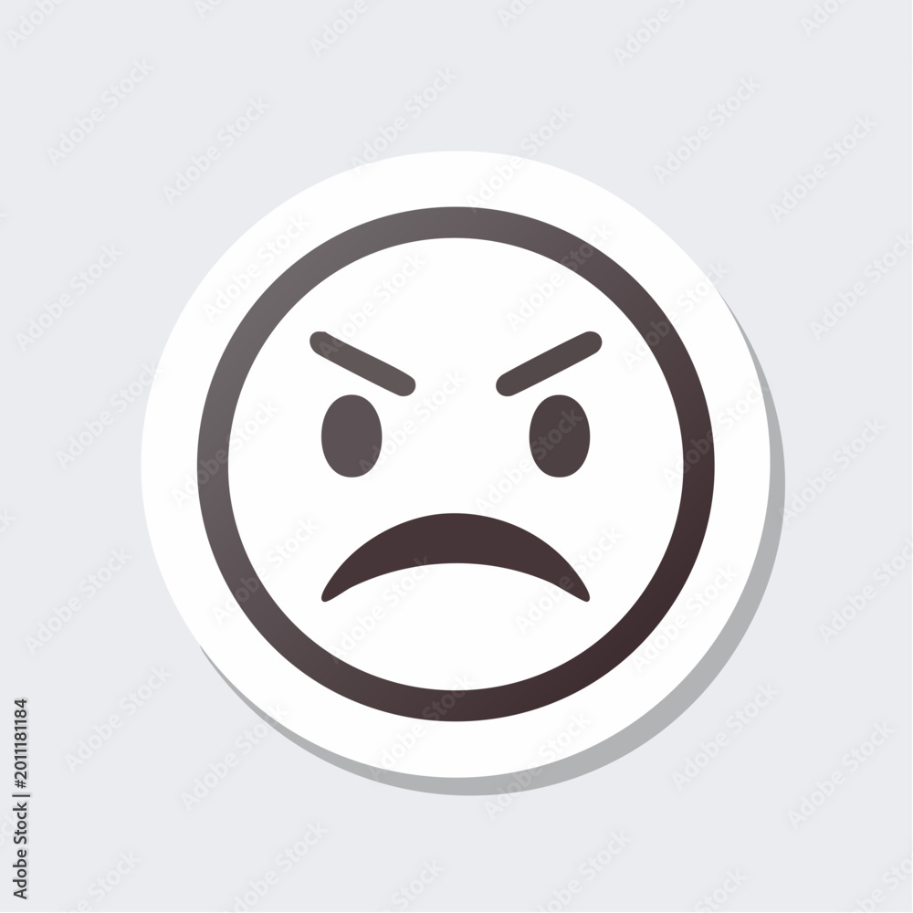 Obraz premium Angry Emoticon Face