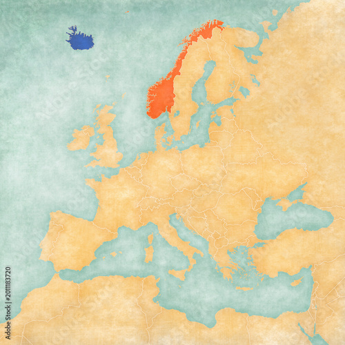 Photography Map of Europe - Norway and Iceland