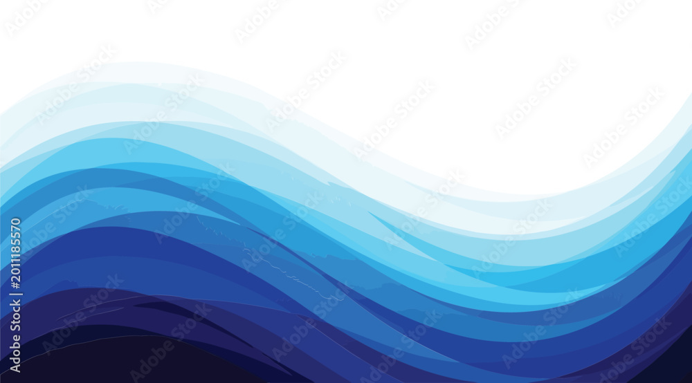 Fototapeta premium Abstract blue waves background