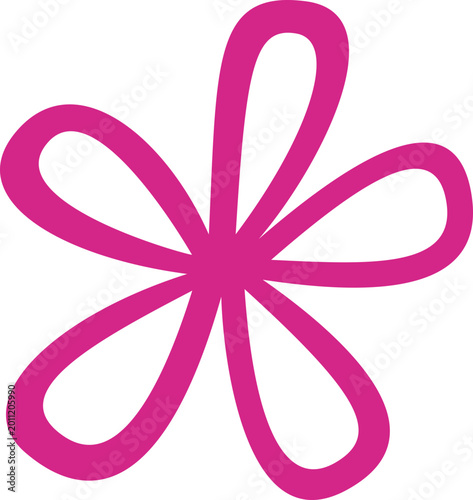 vector illustration of a pink flower