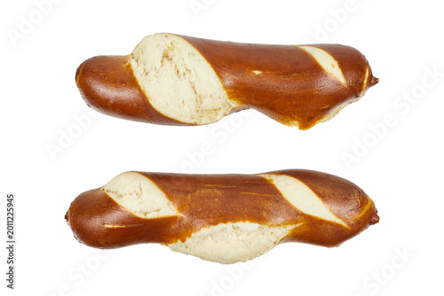 Photography salted lye pastry roll isolated on white or transparent png