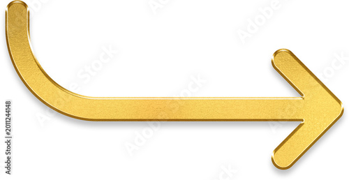 Tableau sur toile Shiny golden return up forward arrow icon showing metallic finish for website na