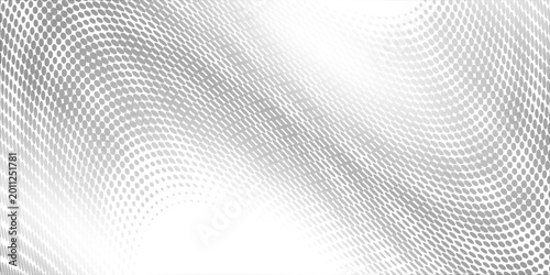 Foto Set of halftone dots gradient pattern texture isolated on white background