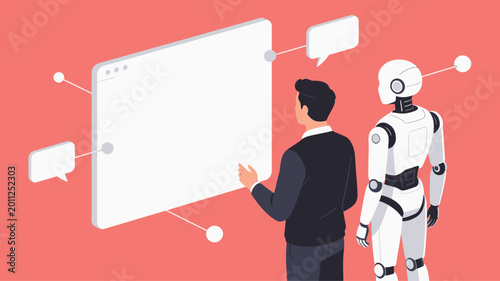 Foto Artificial Intelligence and Human Collaboration Exploring the Future of Innovati