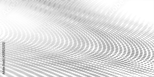 Quadro su tela Set of halftone dots gradient pattern texture isolated on white background